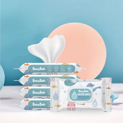 개인 라벨 버릴 수 있는 습식 와이퍼지 OEM 얼굴과 손은 민감한 아기 피부를 위해 세척됩니다