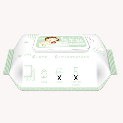 젖먹이 아기 세정 피부를 위한 Eco 우호적 버릴 수 있는 습식 와이퍼지 조직