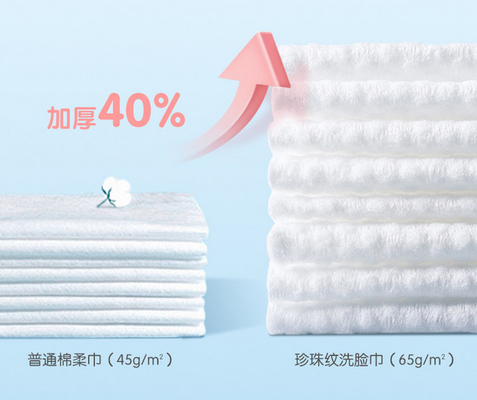 건조하고 젖은 사용을 위한 주문 연약한 면 처분할 수 있는 매일 정화 얼굴 Towelettes