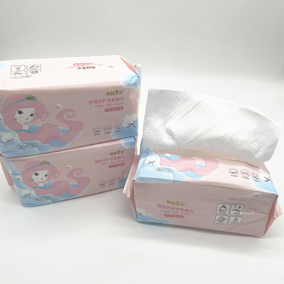 화장품 100% 면수건 버릴 수 있는 얼굴 수건 화장 건식 와이프 80 PC
