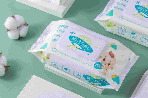 생물 분해성 99.9 순수한 유기 물 닦음 손 청소 아기 처분할 수 있는 물티슈