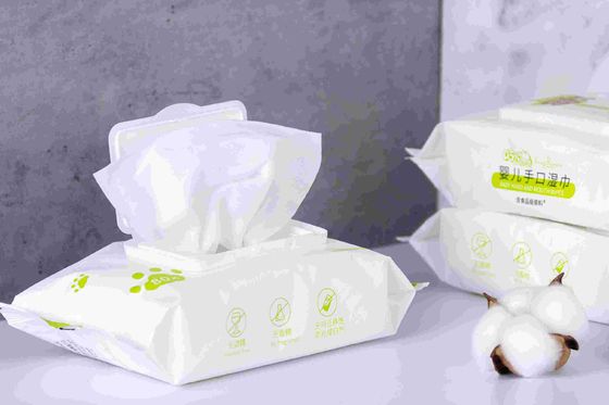 생물 분해성 99.9 순수한 유기 물 닦음 손 청소 아기 처분할 수 있는 물티슈