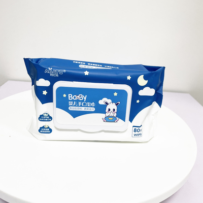 아기들을 위한 습식 조직 80CT 플립 Lid를 청소하는 Eco 우호적 언샌티드 습식 와이퍼지