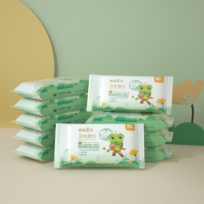 10 PC 값이 싼 버릴 수 있는 개인 라벨 섬세한 Oem 아기 손과 입이 물 습식 와이퍼지를 청소합니다