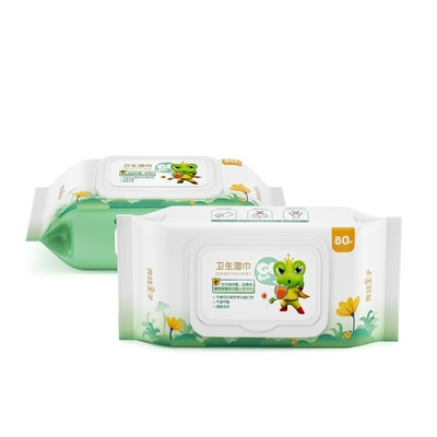 OEM 72 PC 값이 싼 비 우븐 아기들 의료 면 미생물에 의해 분해된 아기 버릴 수 있는 습식 와이퍼지 술 무료 아기 습식 와이퍼지