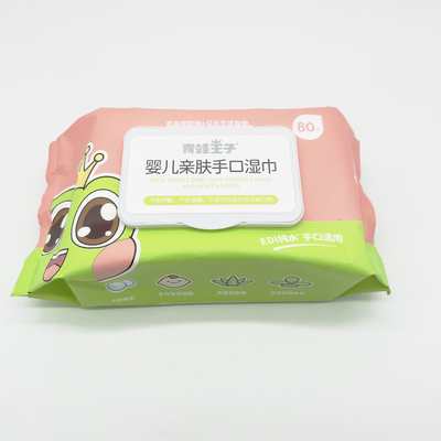 자유로운 플라스틱 캡 언스상 술과 80Pcs 유기적 아기 습식 와이퍼지