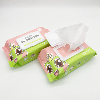 자유로운 플라스틱 캡 언스상 술과 80Pcs 유기적 아기 습식 와이퍼지
