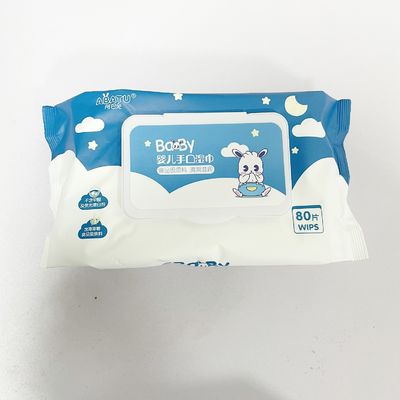자유로운 버릴 수 있는 아기 조직 습식 와이퍼지 알코올 무료 방향을 청소하는 정제수