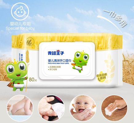 새로운 설계 자연적 유기적 아기 습식은 아기를 위한 친절한 면 물 닦기를 닦습니다