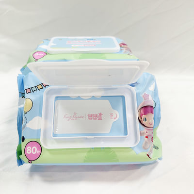 주문 제작된 개인 라벨은 신기한 습식 와이퍼지 버릴 수 있는 세정을 압축했습니다