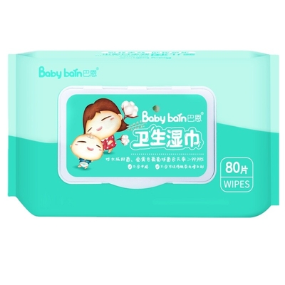 자연적 수분을 공급한 알로에 베라 어떤 첨가제 아기 술도 습식 와이퍼지 60 PC를 자유롭게 하지 않습니다