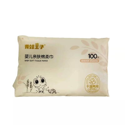 무색인 OEM과 향기가 없는 부드러운 일회용 건식 와이프 80은 팩을 연결합니다