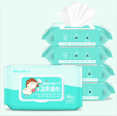 OEM ODM 버릴 수 있는 습식 와이퍼지 80 PC