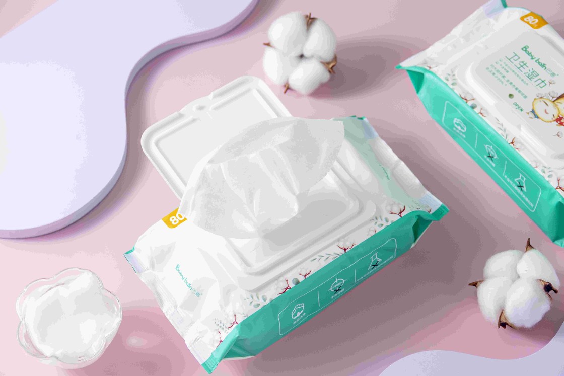 생물 분해성 99.9 순수한 유기 물 닦음 손 청소 아기 처분할 수 있는 물티슈